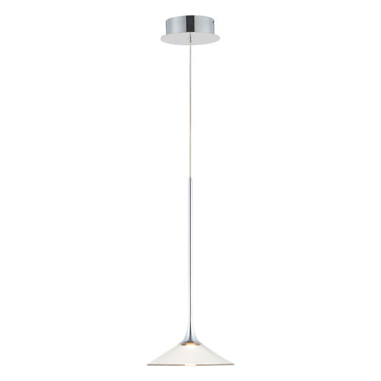 Cono 8.5" Single Light Pendant in Polished Chrome