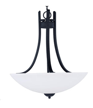 Taylor 19.5' 3 Light Bowl Pendant in Textured Black