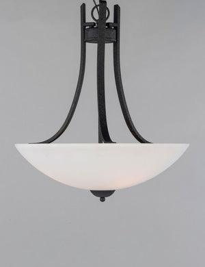 Taylor 19.5' 3 Light Bowl Pendant in Textured Black
