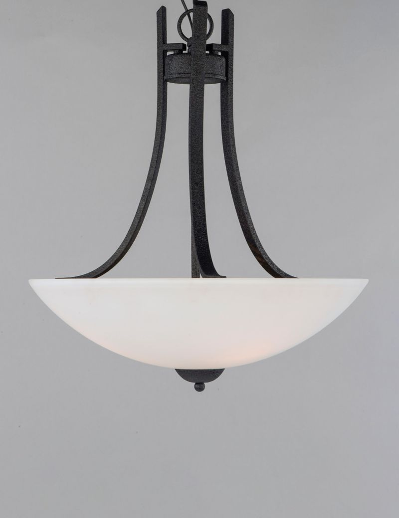 Taylor 19.5' 3 Light Bowl Pendant in Textured Black