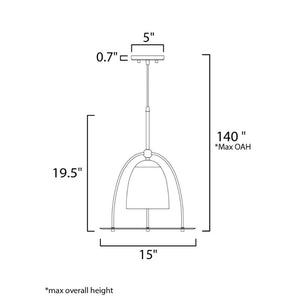 Focal Point 15' Single Light Suspension Pendant in Black