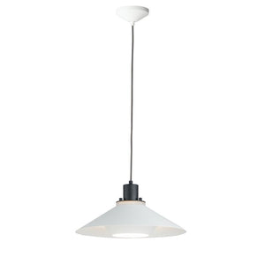 Oslo 15.75' Single Light Suspension Pendant in Black and White
