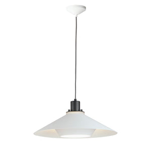 Oslo 18.75' Single Light Suspension Pendant in Black and White