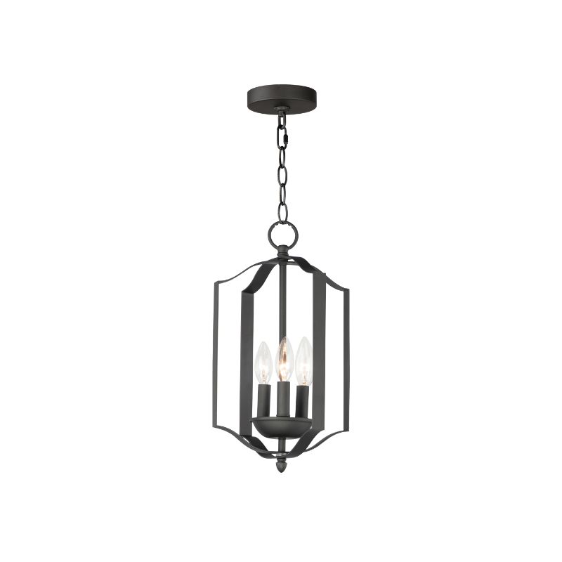 Provident 10' 3 Light Single Pendant in Black