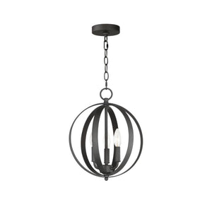 Provident 12' 3 Light Single Pendant in Black