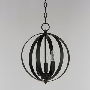Provident 12' 3 Light Single Pendant in Black
