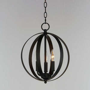 Provident 12' 3 Light Single Pendant in Black
