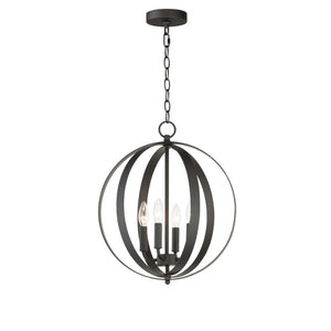Provident 16' 4 Light Single Pendant in Black