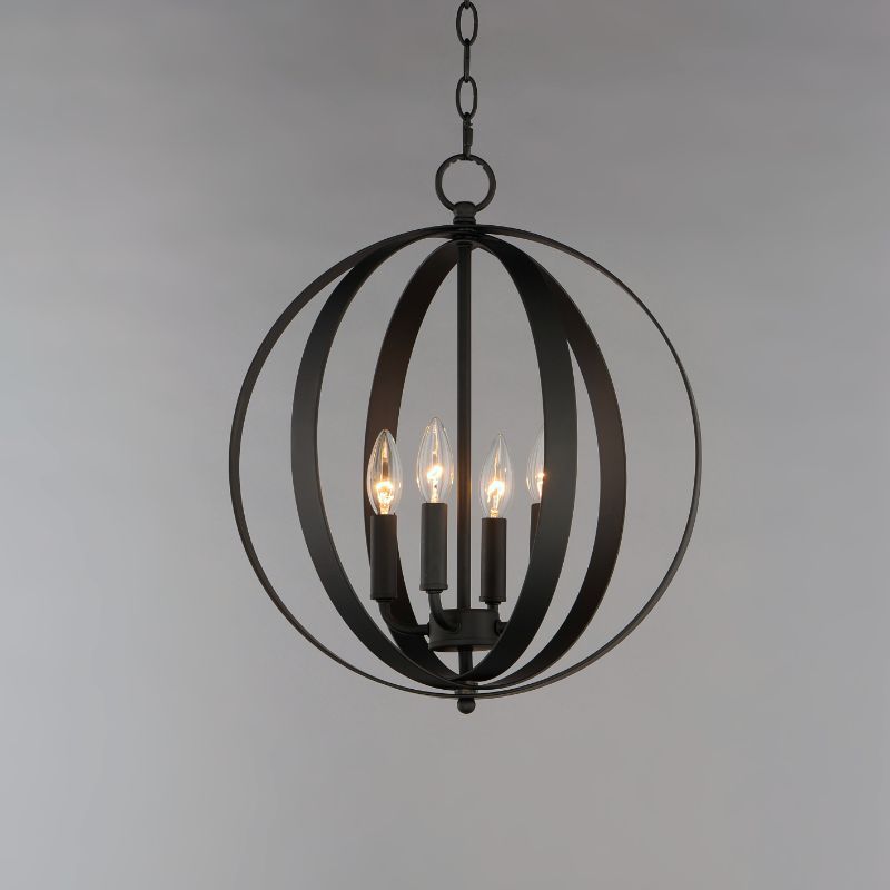 Provident 16' 4 Light Single Pendant in Black