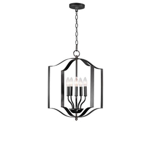 Provident 18' 5 Light Single Pendant in Black
