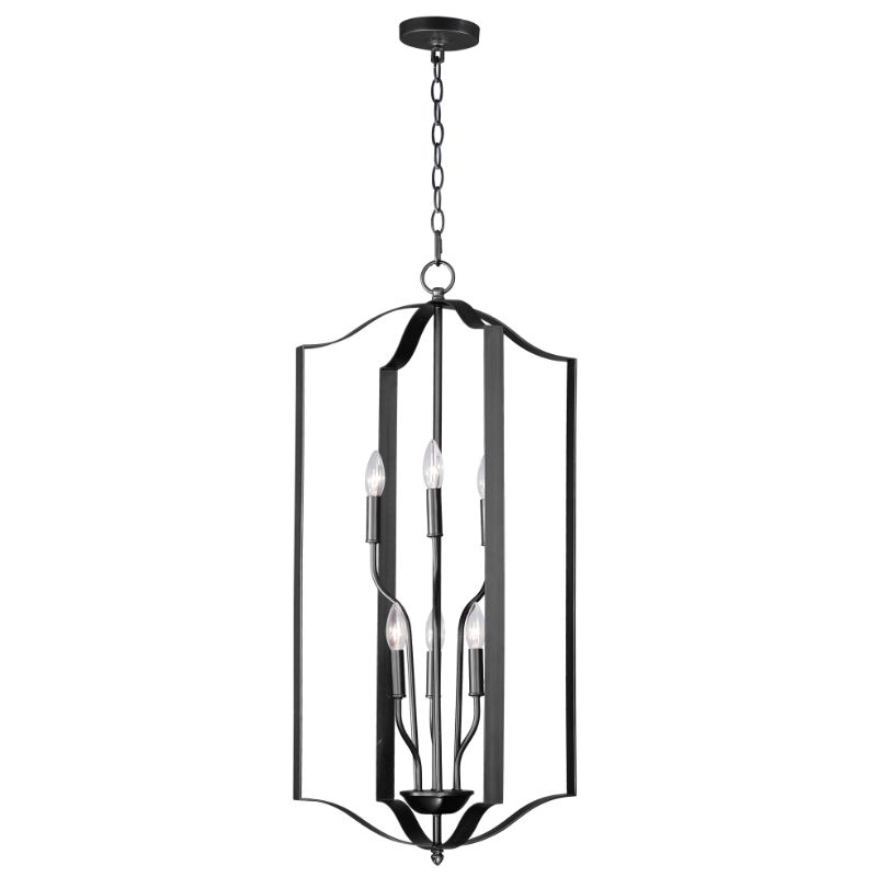 Provident 18' 6 Light Single Pendant in Black