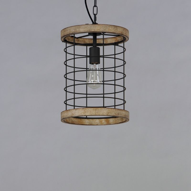 Homestead 10' Single Light Suspension Pendant in Driftwood Black