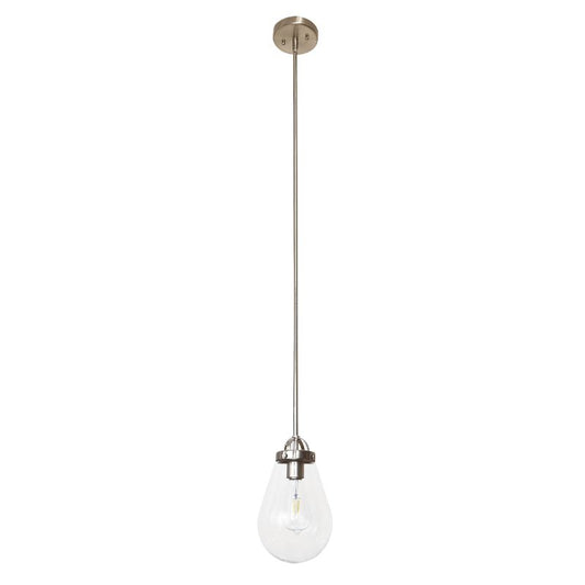 Nyla 6.5" Single Light Pendant in Satin Nickel