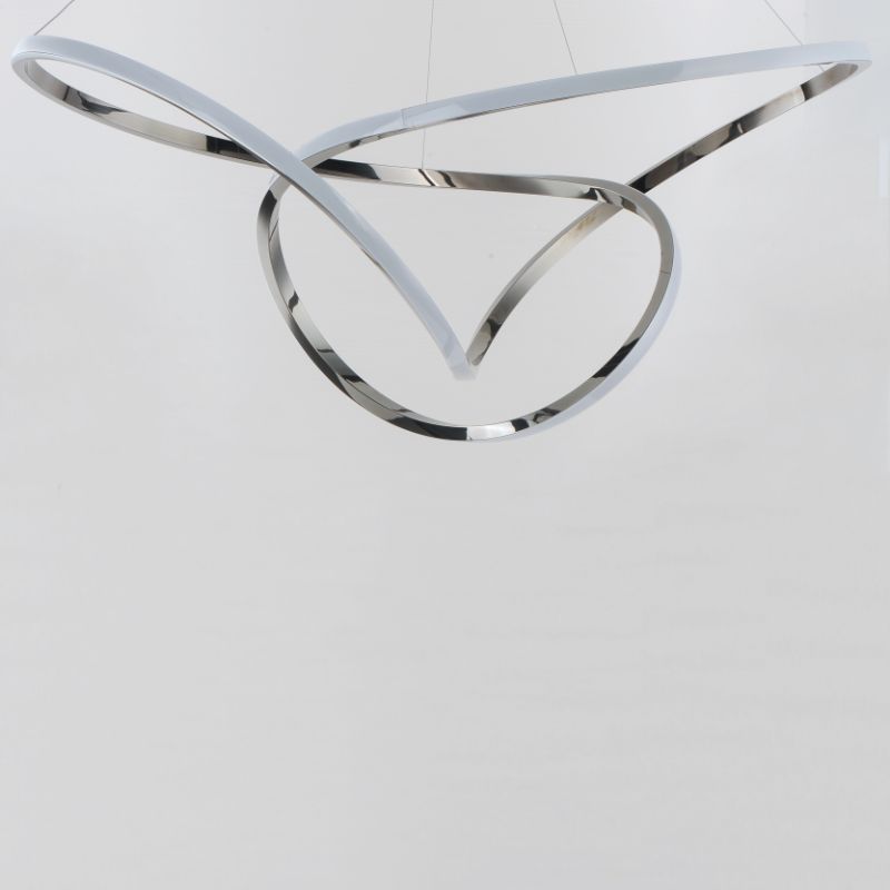Perpetual 27.25' Single Light Suspension Pendant in Black Chrome