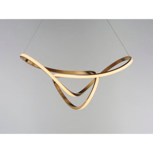 Perpetual 27.25' Single Light Suspension Pendant in Brushed Champagne