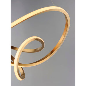 Perpetual 27.25' Single Light Suspension Pendant in Brushed Champagne