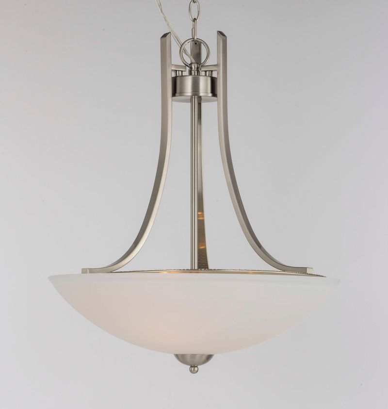 Taylor 19.5' 3 Light Bowl Pendant in Satin Nickel