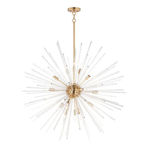 Polaris 37.5' 16 Light Multi-Light Pendant in Satin Brass