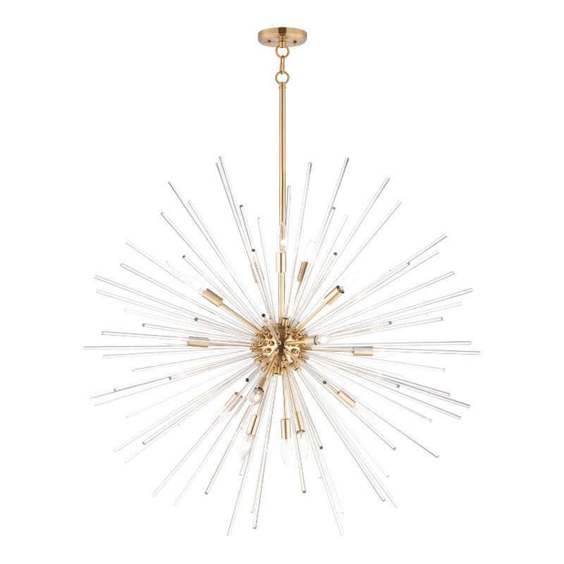 Polaris 37.5' 16 Light Multi-Light Pendant in Satin Brass