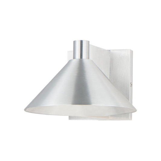 Conoid LED 8" Single Light Outdoor Wall Sconce in Brushed Aluminum