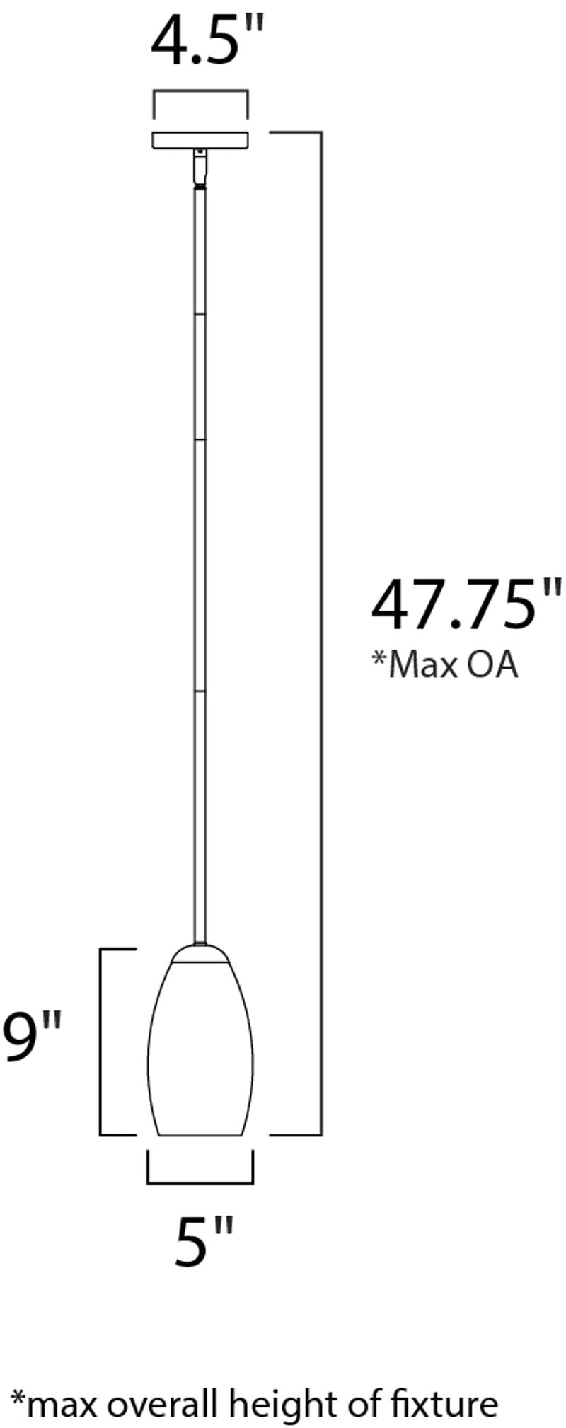 Taylor 5' Single Light Pendant in Satin Nickel