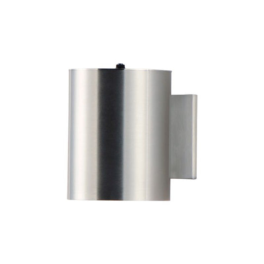 Outpost 5" Single 12 W Light Outdoor Wall Sconce in Brushed Aluminum