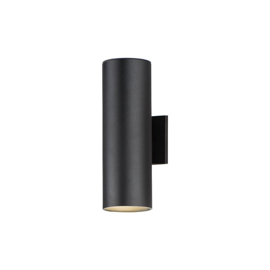 Outpost 15" 2 Light Outdoor Wall Sconce in Black - Integrated Bulbs