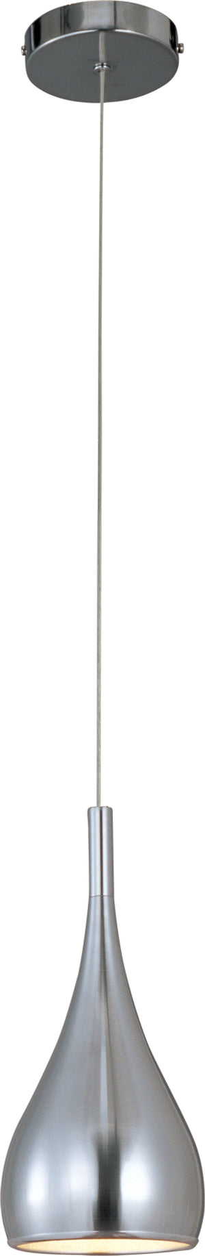 Teardrop 6.5' Single Light Pendant in Satin Nickel