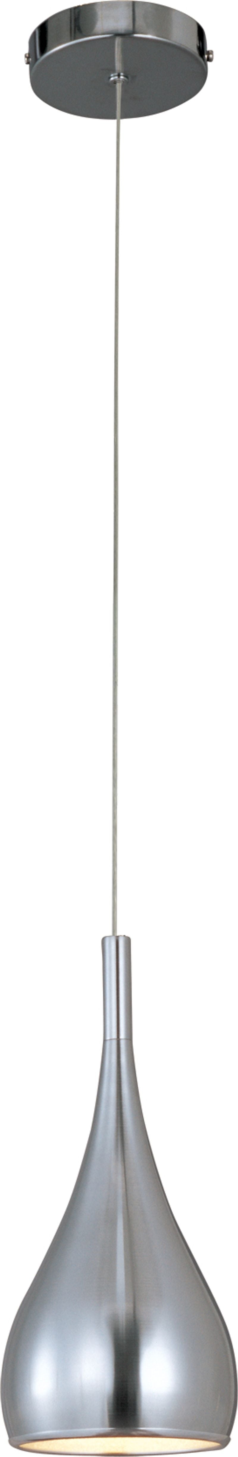 Teardrop 6.5' Single Light Pendant in Satin Nickel
