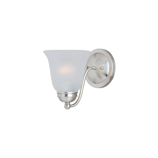 Basix 8" Single Light Bath Vanity Wall Sconce in Satin Nickel