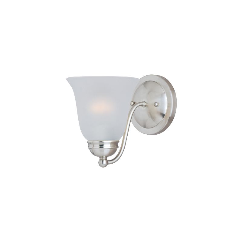 Basix 8' Single Light Bath Vanity Wall Sconce in Satin Nickel