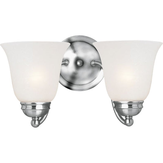Basix 8" 2 Light Bath Vanity Wall Sconce in Polished Chrome
