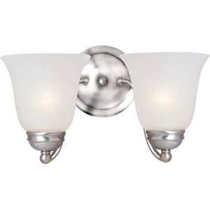 Basix 8' 2 Light Bath Vanity Wall Sconce in Satin Nickel