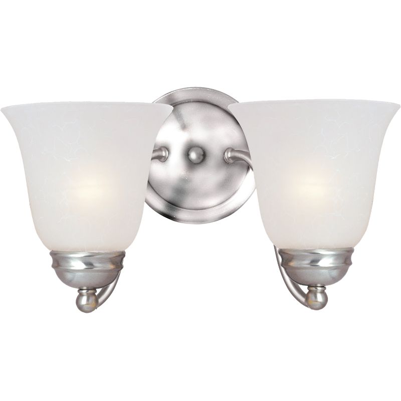 Basix 8' 2 Light Bath Vanity Wall Sconce in Satin Nickel