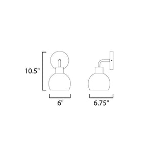 Coraline 10.5' Single Light Wall Sconce Bath Vanity in Satin Nickel