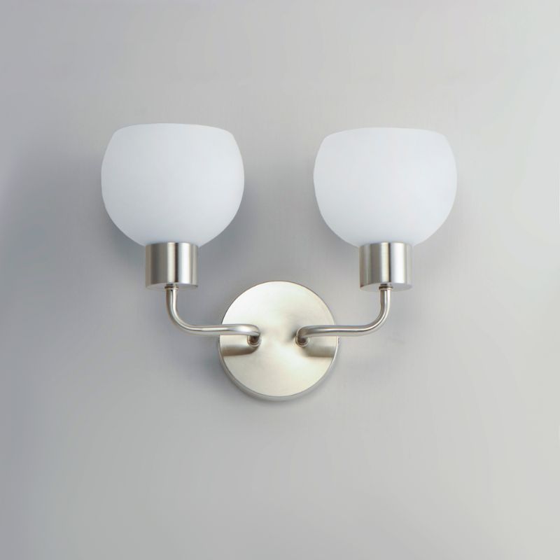 Coraline 10.5' 2 Light Wall Sconce Bath Vanity in Satin Nickel