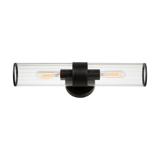 Crosby 19.5" 2 Light Bath Vanity Wall Sconce in Black