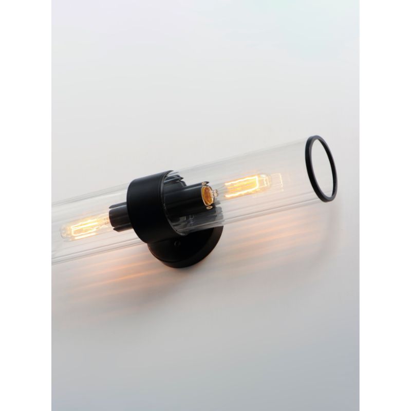 Crosby 19.5' 2 Light Wall Sconce Bath Vanity in Black