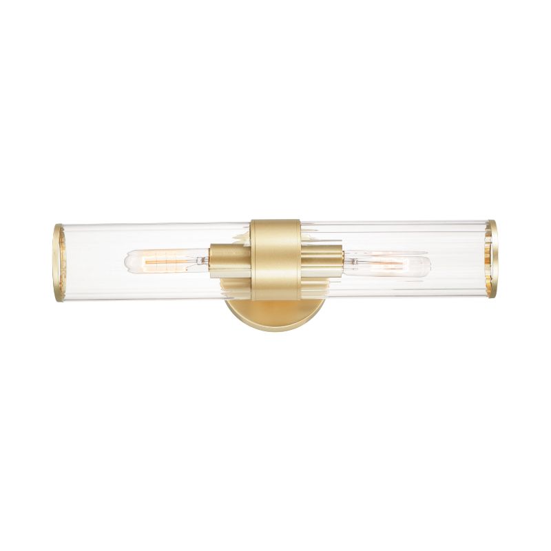 Crosby 19.5' 2 Light Bath Vanity Wall Sconce in Satin Brass