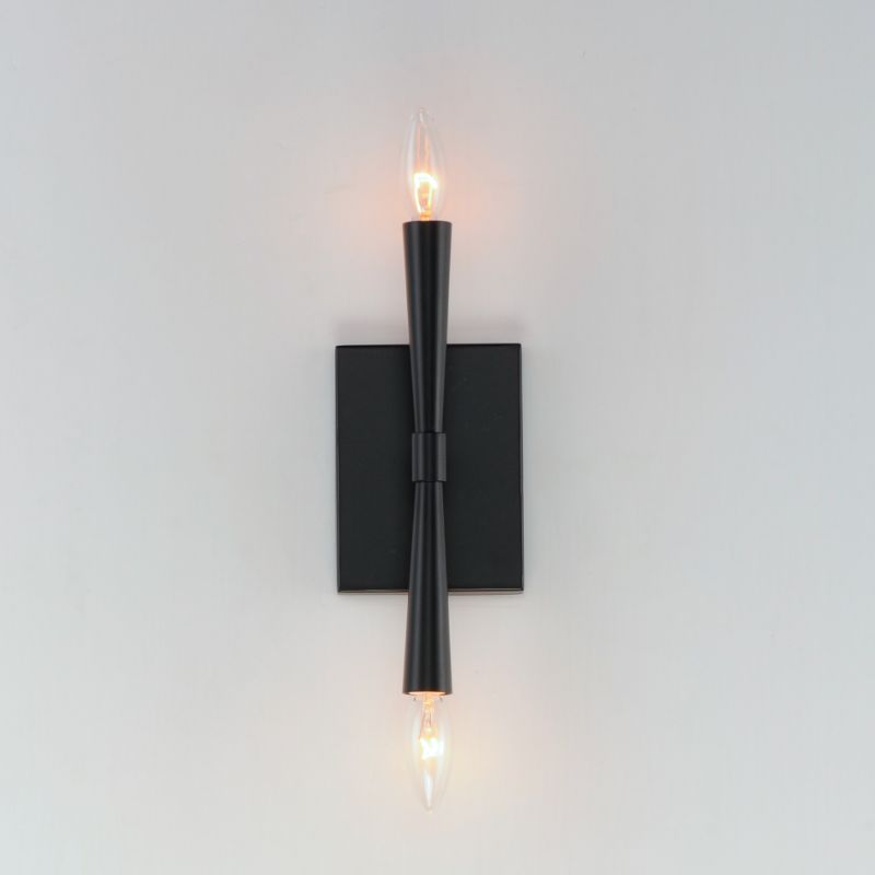 Rome 11.75' 2 Light Wall Sconce in Black