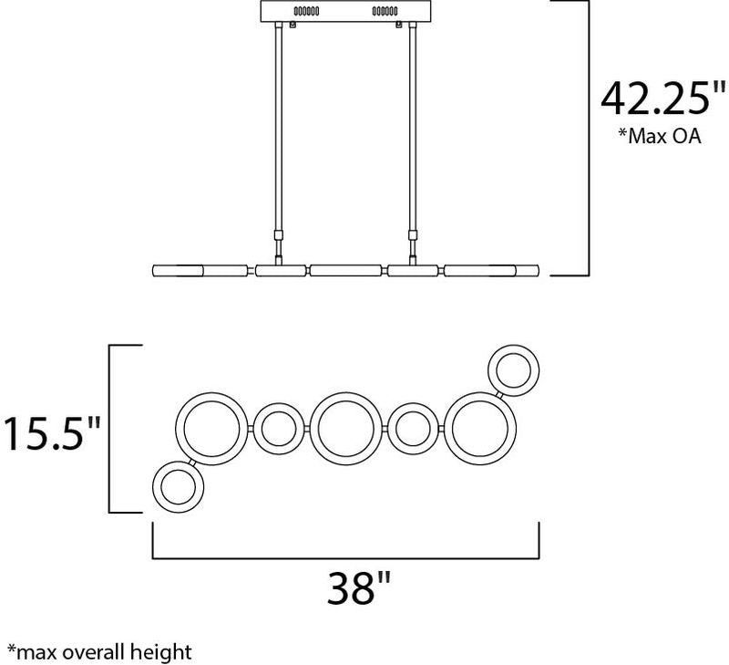 Timbale 15.5' 7 Light Multi-Light Pendant in Polished Chrome