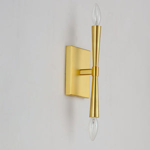 Rome 11.75' 2 Light Wall Sconce in Satin Brass