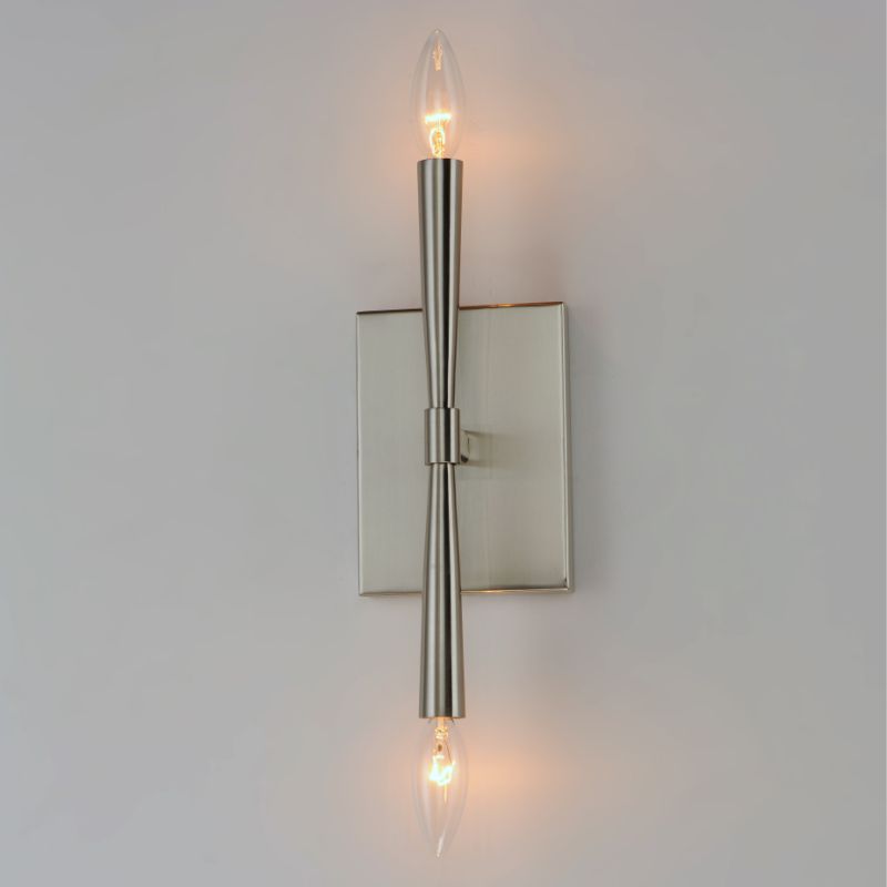 Rome 11.75' 2 Light Wall Sconce in Satin Nickel