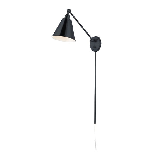 Library 32.25" Single Light Wall Sconce in Black