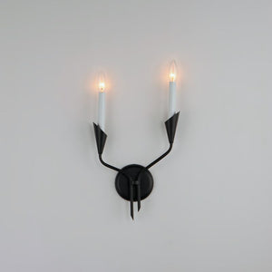 Calyx 17' 2 Light Wall Sconce in Black