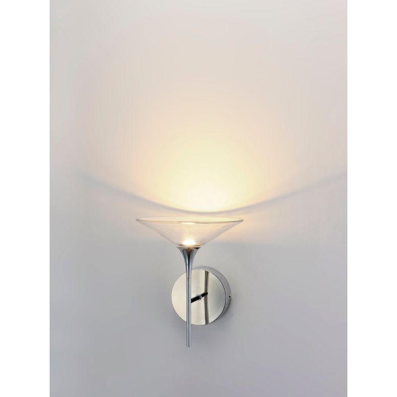 Cono 10.25' Single Light Wall Sconce Bath Vanity in Polished Chrome