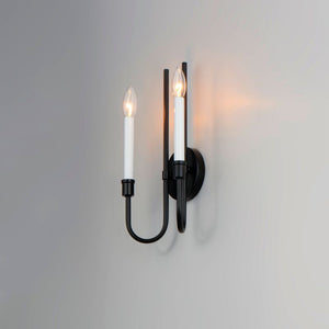 Tux 16' 2 Light Wall Sconce in Black