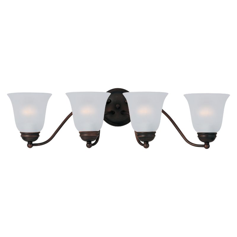 Basix 27.5' 4 Light Bath Vanity Light in Oil Rubbed Bronze