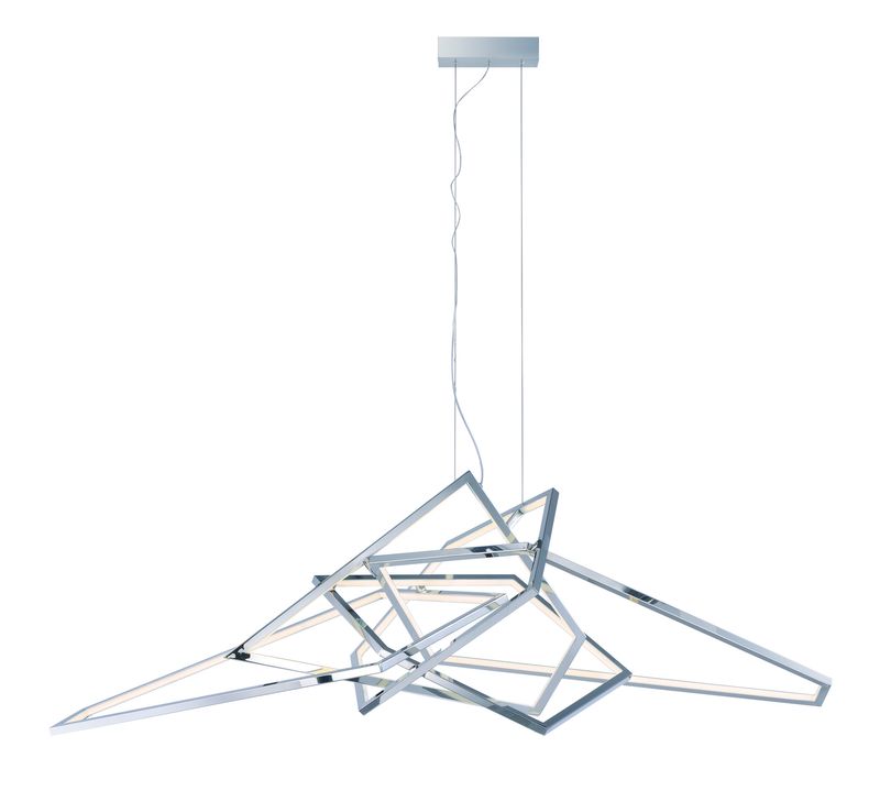 Trapezoid 65.75' Single Light Pendant in Polished Chrome