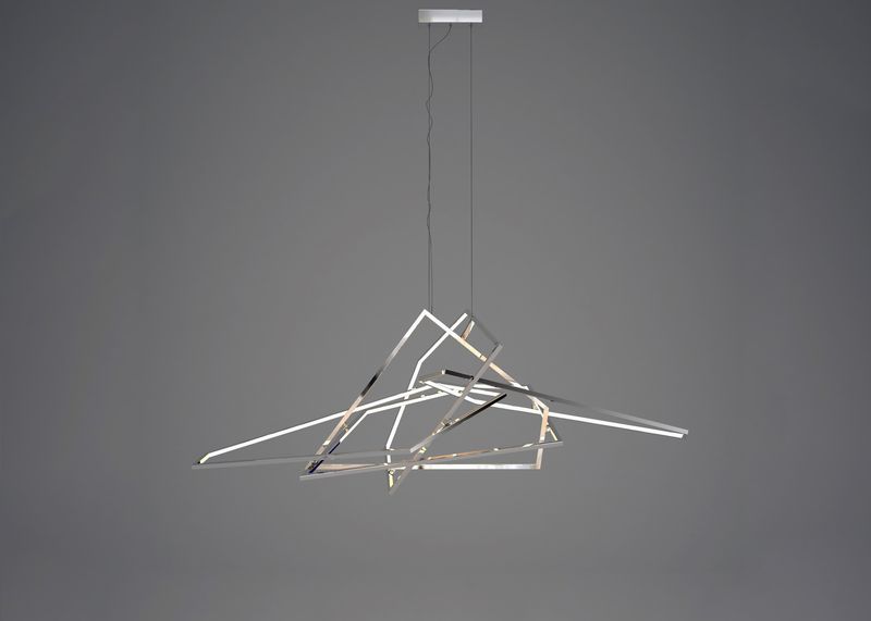 Trapezoid 65.75' Single Light Pendant in Polished Chrome